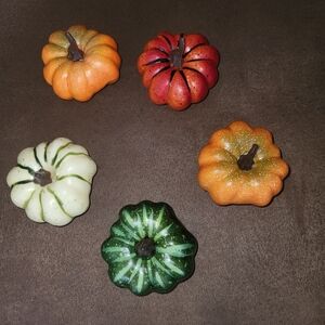 Set of Decorative Pumpkin Figurines